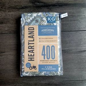 Heartland King Pillow Case Set of 2 | Paisley Design NWT